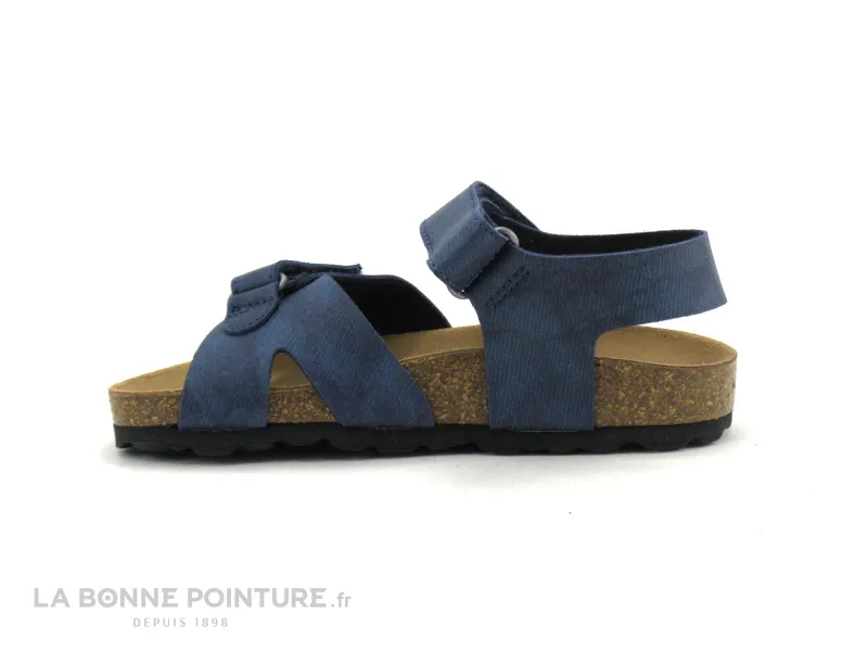 Achat chaussures Autenti by Penta Enfant Nu-pieds, vente Autenti 3502 bleu jeans - Sandale GARCON avec scratches