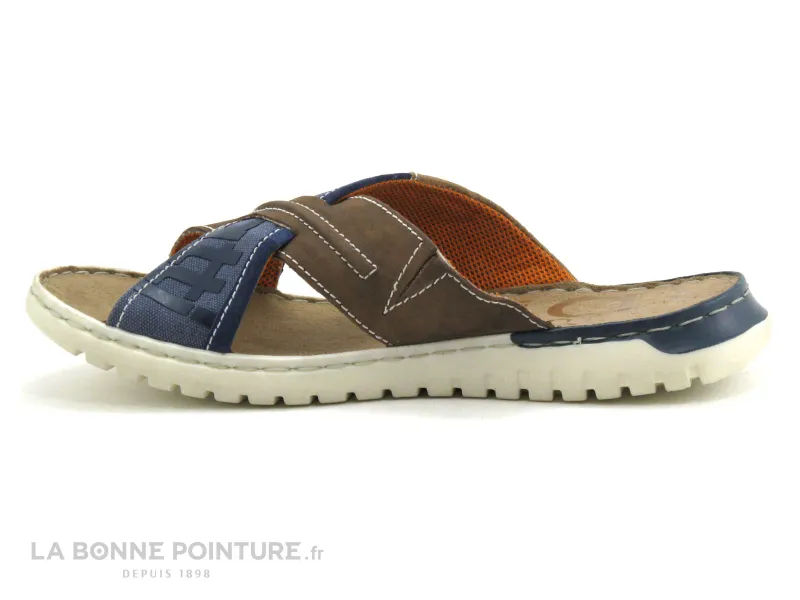 Achat chaussures Bugatti Homme Mule Sabot et Tong, vente Bugatti 321-70780-1569 - Marron - Bleu jeans - Mule H