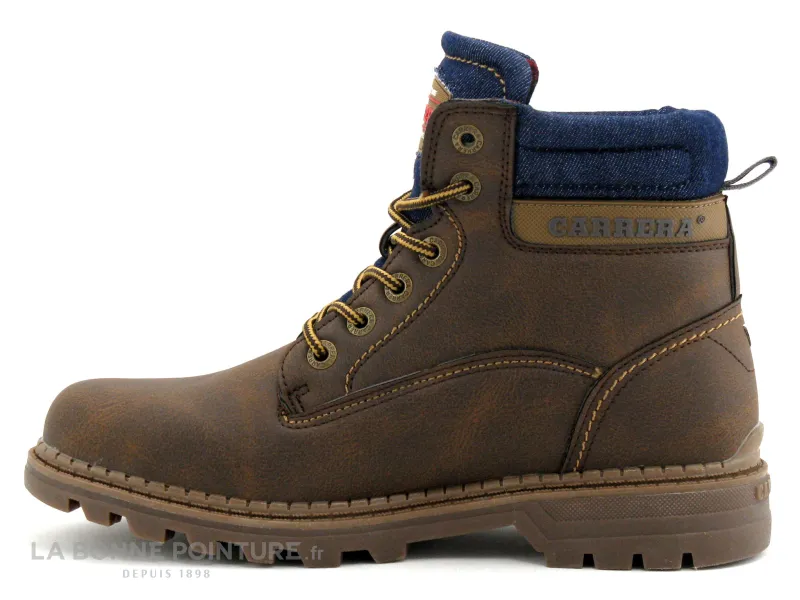 Achat chaussures Carrera Homme Boots, vente Carrera TENNESE Ebony - Marron - Bleu jeans - Boots Homme