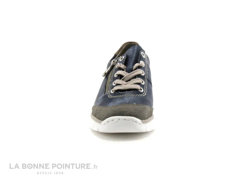 Achat chaussures Rieker Femme Chaussure basse / Derby, vente Rieker 53721-41 - Dust Jeans Steel - Chaussure basse bleue - Femme