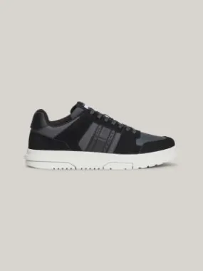 Baskets The Brooklyn multitextures en daim | Noir | Tommy Hilfiger