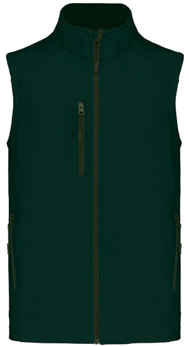 Bodywarmer softshell - gilet sans manches - K403 - vert bouteille - Homme 