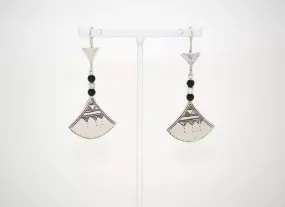 Boucles d'oreilles argent papyrus noir Bijoux Touaregs