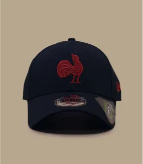 Casquette baseball noire FFR coq - Casquette  FFR Seasonal 9Forty New Era : Headict