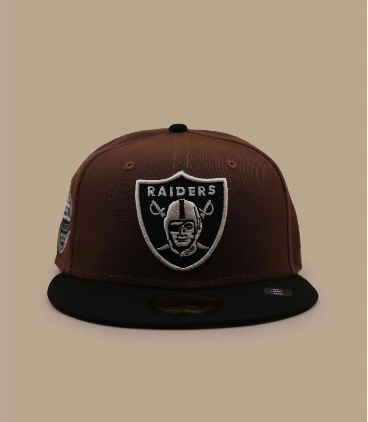 Casquette fitted Raiders marron patch - Casquette Harvest 59Fifty Las Vegas Raiders New Era : Headict