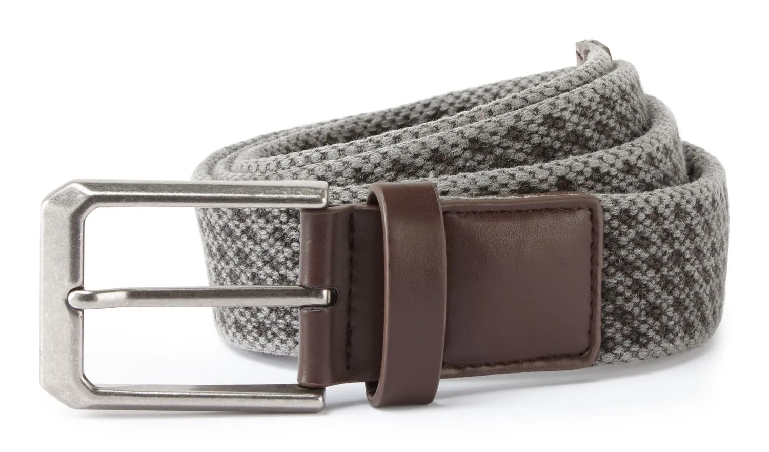 Ceinture homme effet délavé vintage en toile  - AQ905 - gris 