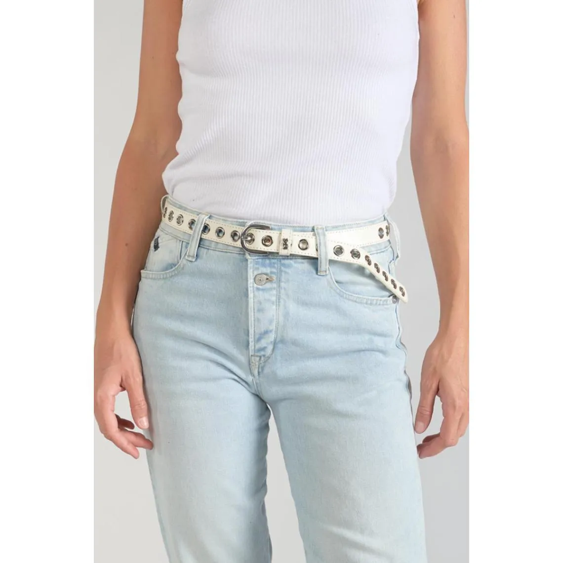 Ceinture TAOUNA blanc en cuir Maud | 3 Suisses