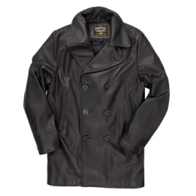 Cockpit USA Leather Pea Coat Brown or Black USA Made