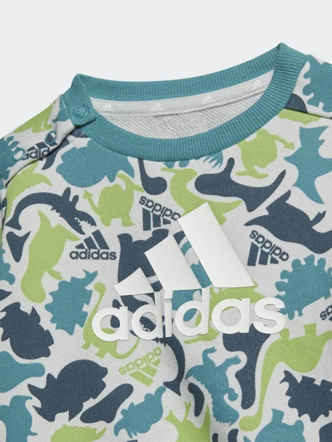 Ensemble de survêtement aop ft dinosaures vert garçon - Adidas | wimod