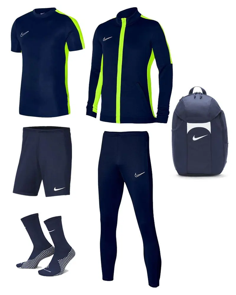 Ensemble Nike Academy 23 pour Homme. Survêtement + Maillot + Short + Chaussettes + Sac (6 pièces)