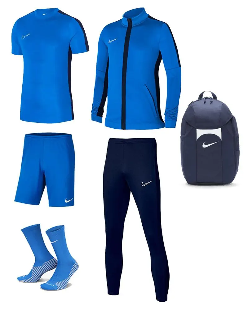 Ensemble Nike Academy 23 pour Homme. Survêtement + Maillot + Short + Chaussettes + Sac (6 pièces)