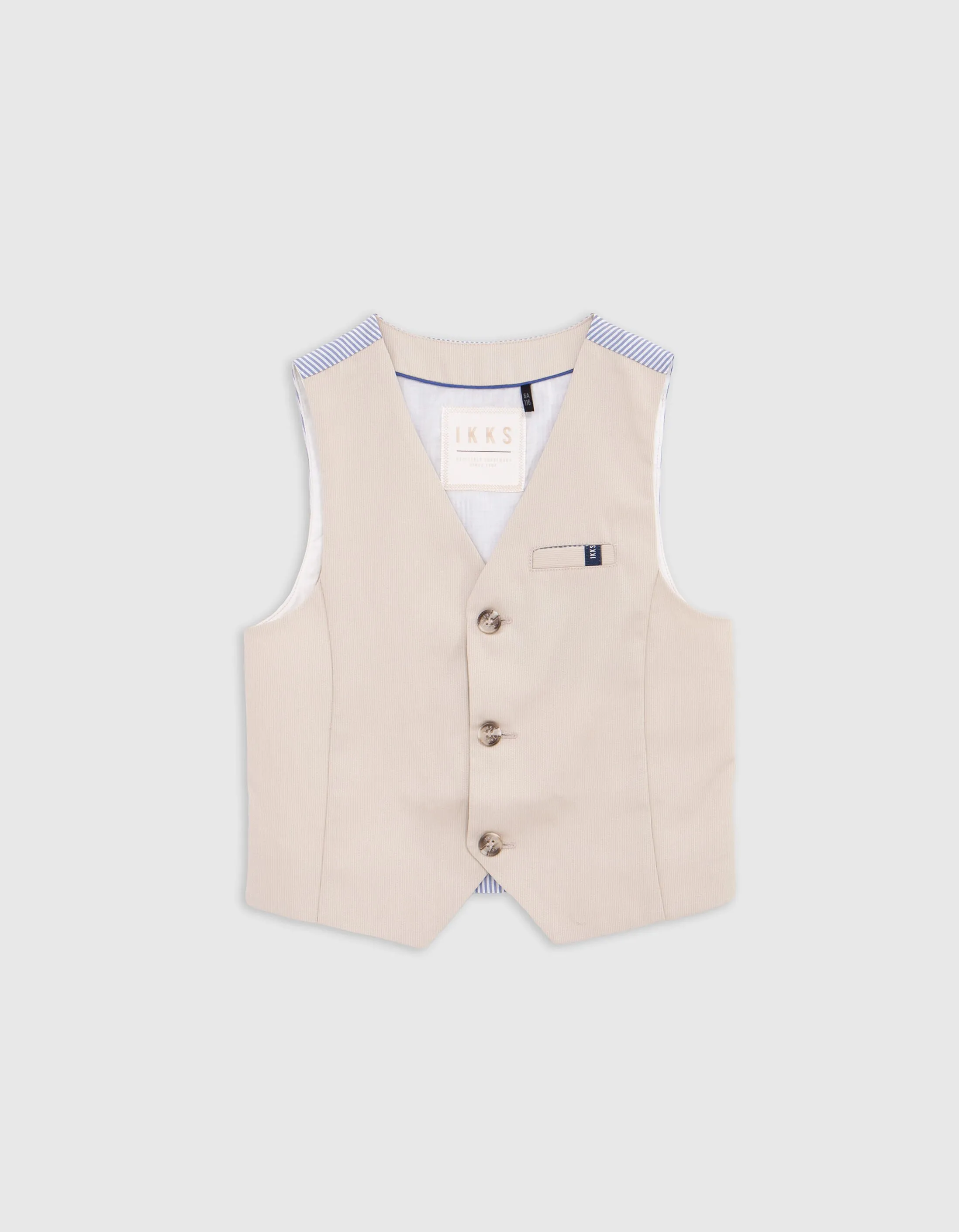 Gilet de costume cérémonie beige garçon