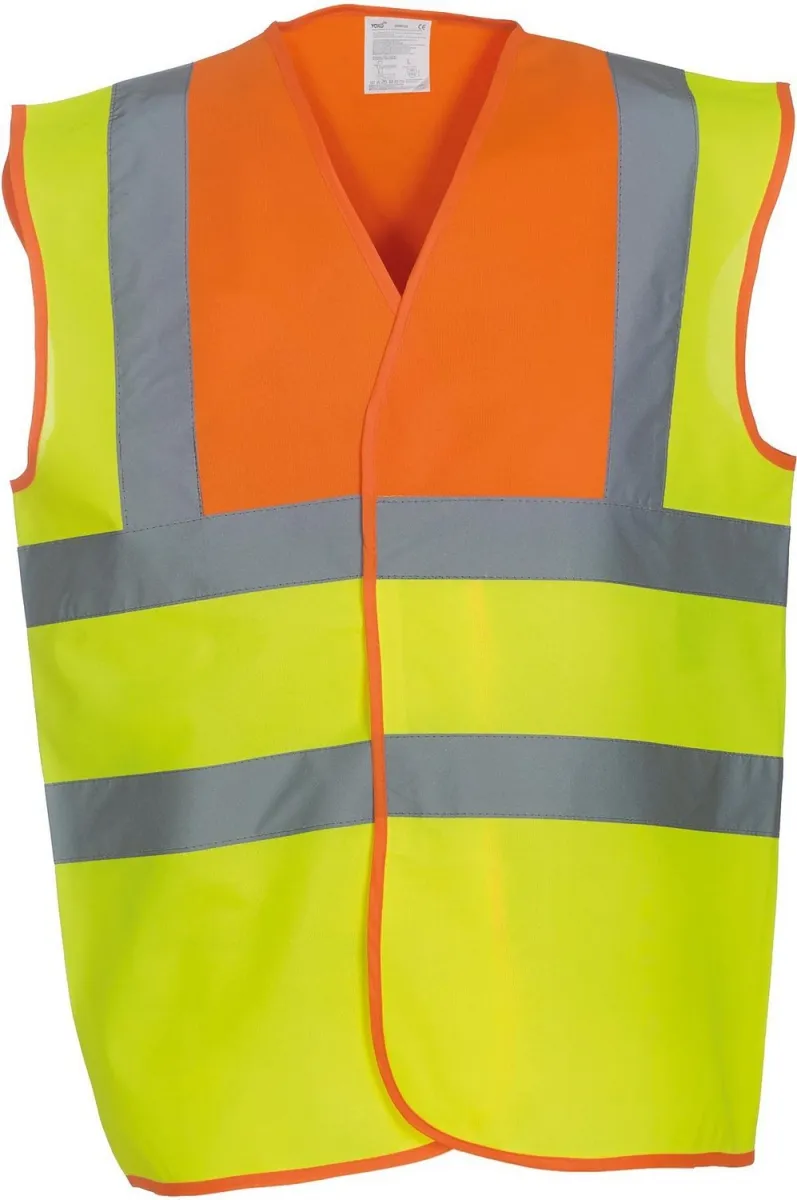 Gilet de sécurité - chasuble - jaune et orange -  HVW100 