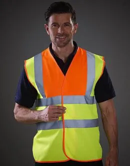 Gilet de sécurité - chasuble - jaune et orange -  HVW100 