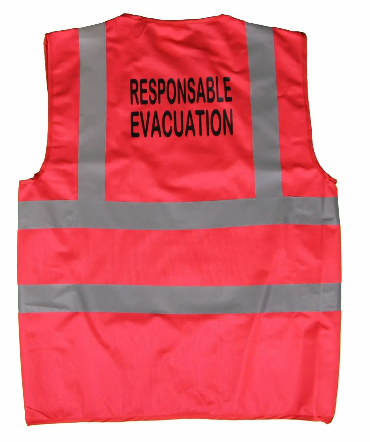 Gilet de sécurité - rouge - marquage au dos Responsable évacuation 