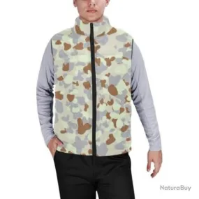 Gilet matelassé doudoune sans manches avec col montant camouflage Australien AUSCAM desert MkII