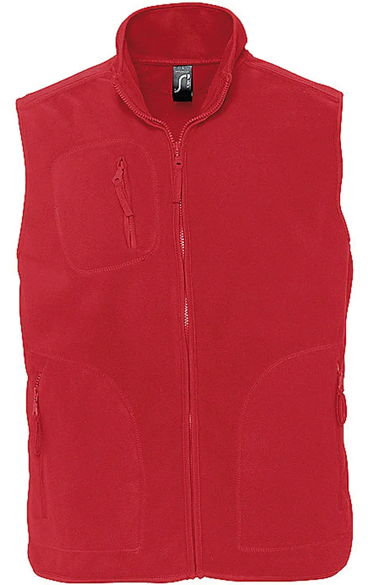 Gilet sans manches bodywarmer polaire unisexe - 51000 - rouge 