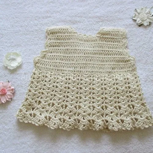 Gilet sans manches bébé 6 mois coton tricot couleur ecru