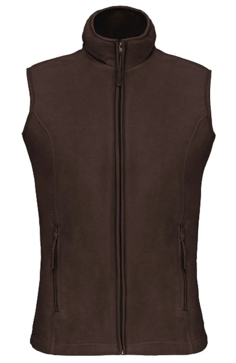 Gilet sans manches micro polaire femme - K906 - marron chocolat 