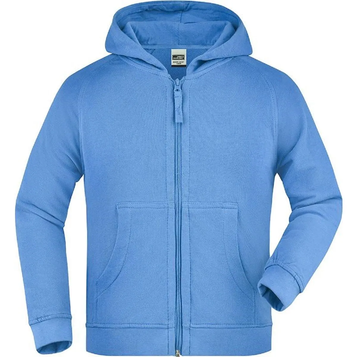 Gilet sweat enfant à capuche JN059k - bleu ciel 