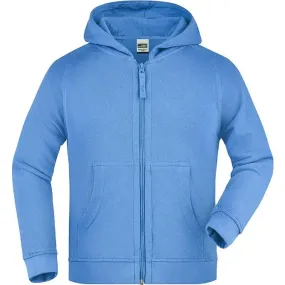 Gilet sweat enfant à capuche JN059k - bleu ciel 