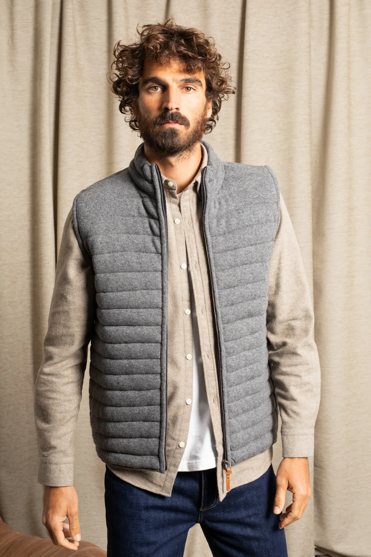 Gilet zippé Brunch Gris anthracite | Gilet sans manche en laine mérinos | JAQK Taille S Couleur Anthracite