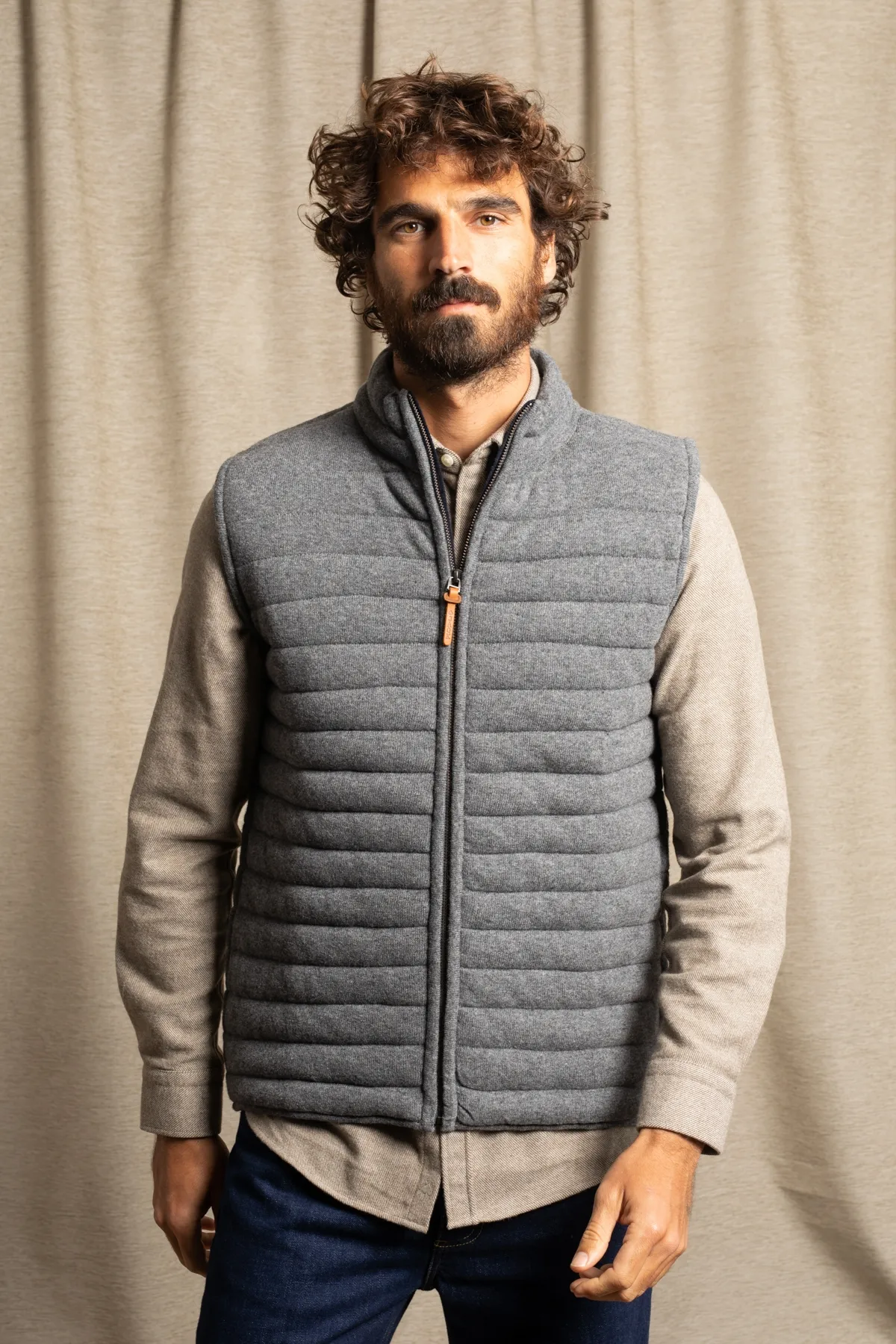 Gilet zippé Brunch Gris anthracite | Gilet sans manche en laine mérinos | JAQK Taille S Couleur Anthracite