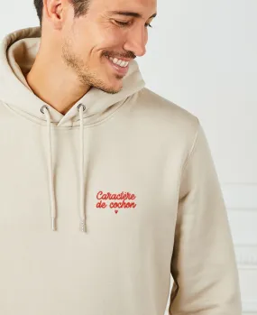 Hoodie homme Caractère de cochon (brodé)