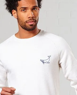 Hoodie zippé homme Baleine (brodé)