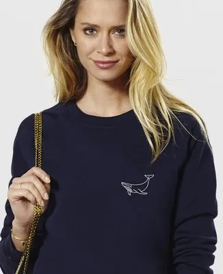 Hoodie zippé homme Baleine (brodé)