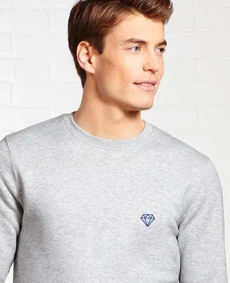 Hoodie zippé homme Diamant (brodé)