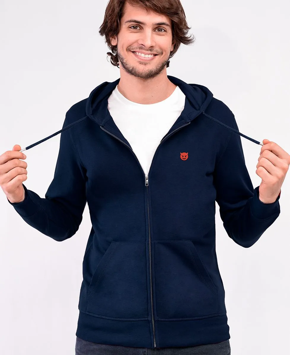 Hoodie zippé homme Démon (brodé)