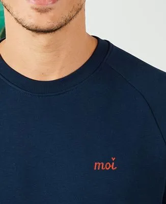 Hoodie zippé homme Moi (brodé)