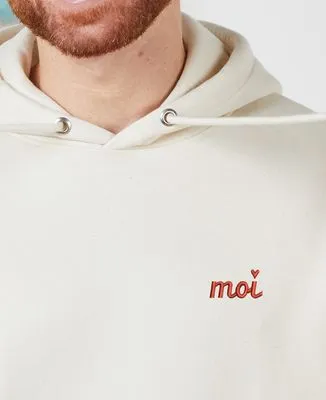 Hoodie zippé homme Moi (brodé)