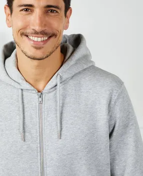 Hoodie zippé homme Nom de famille coeur personnalisé