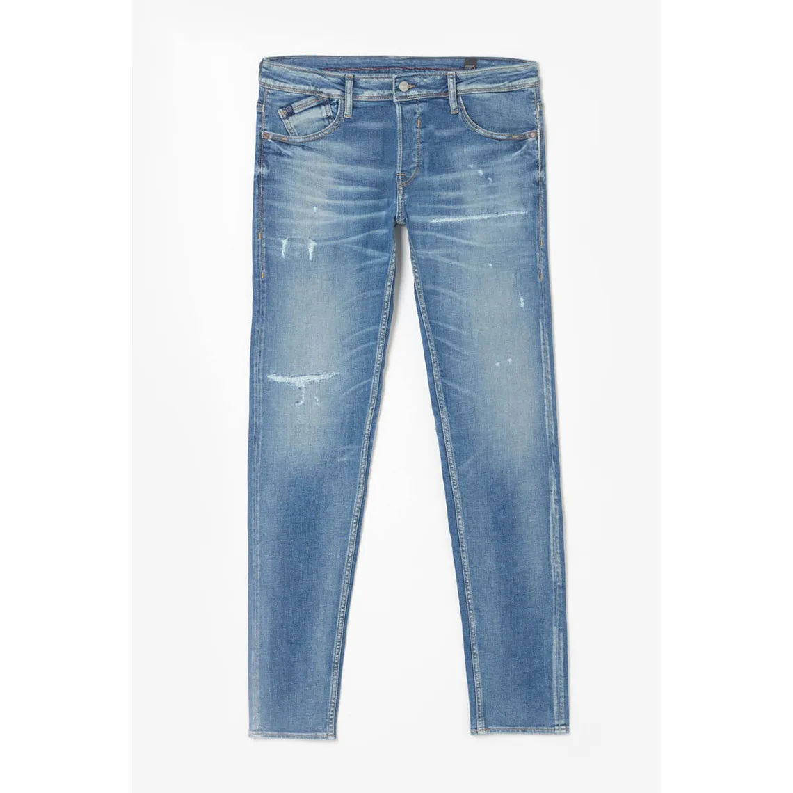 Jeans ajusté stretch 700/11, longueur 34 bleu Troy | 3 Suisses