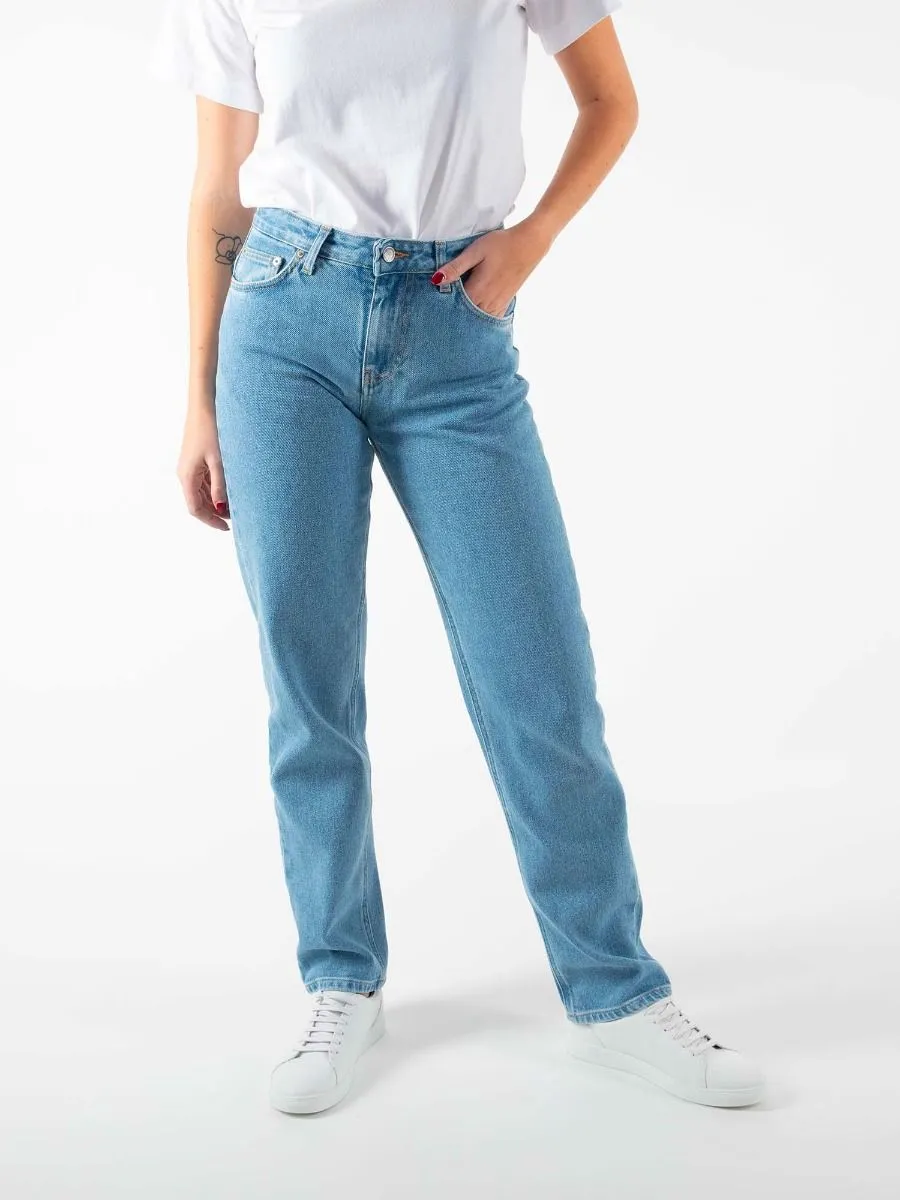 JEANS DROIT 201N DELAVE  coton bio indigo clair | 1083