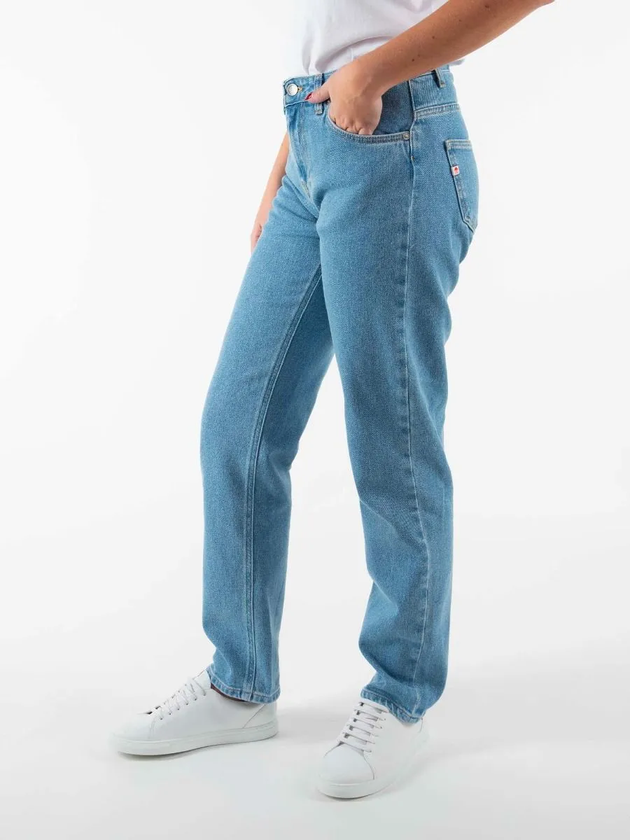 JEANS DROIT 201N DELAVE  coton bio indigo clair | 1083