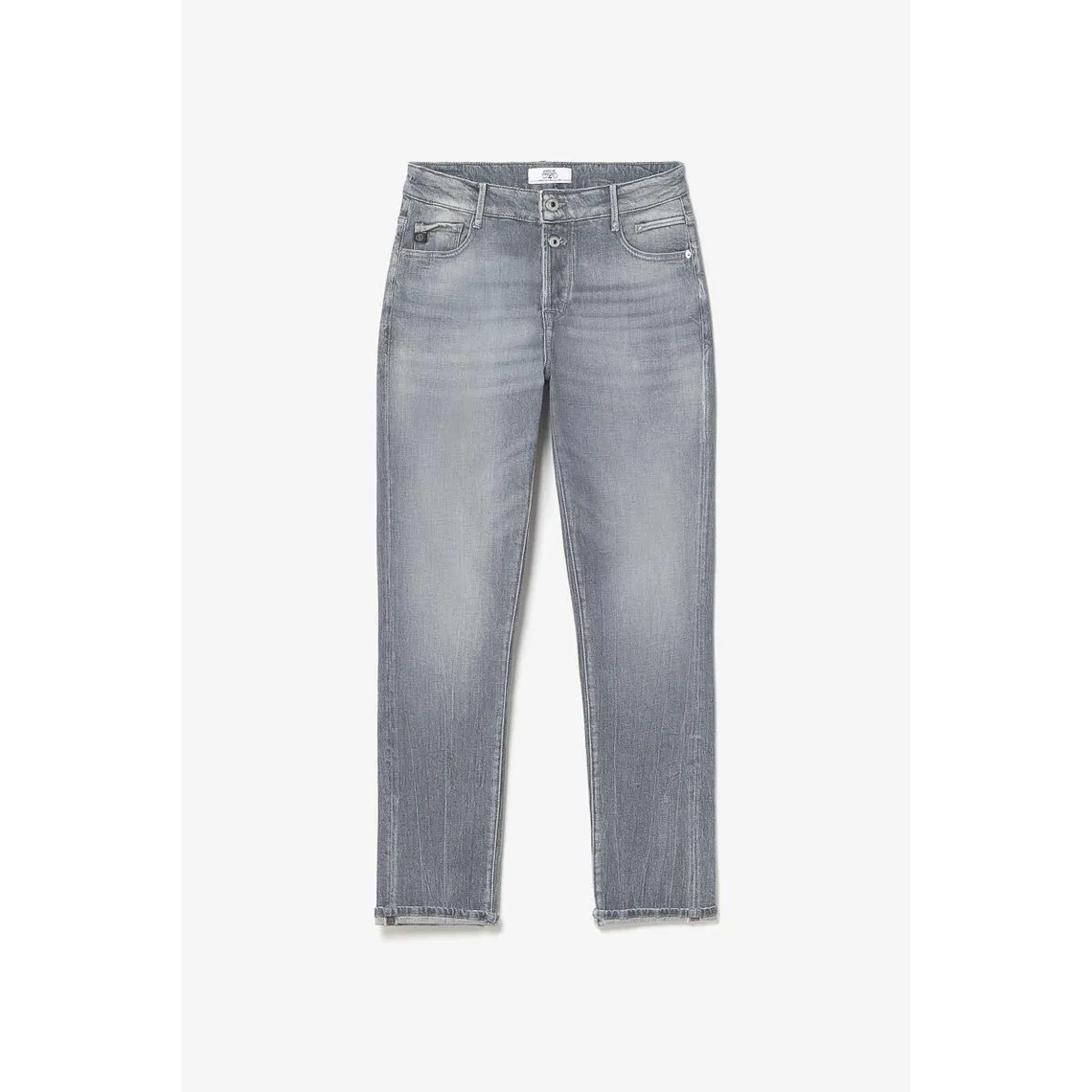 Jeans mom 400/18, 7/8ème gris en coton | 3 Suisses