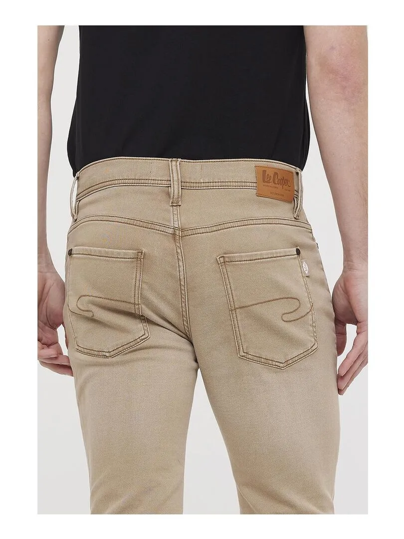 Lee Cooper - Pantalon coton straight LC122 - Beige argile