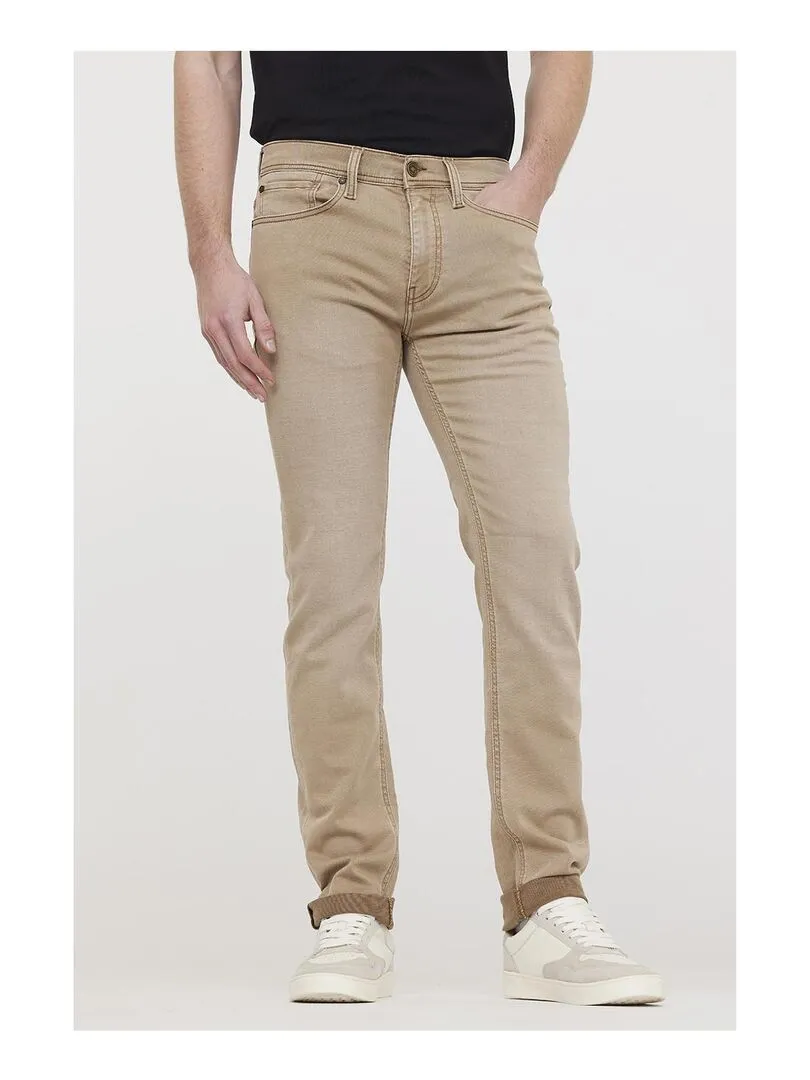 Lee Cooper - Pantalon coton straight LC122 - Beige argile