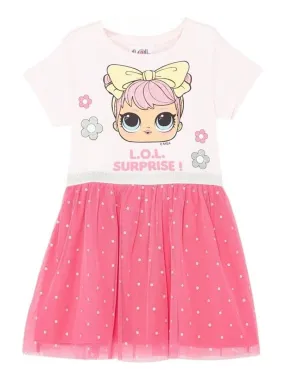 Lol Surprise - Robe fille imprimé Lol Surprise en coton - Rose