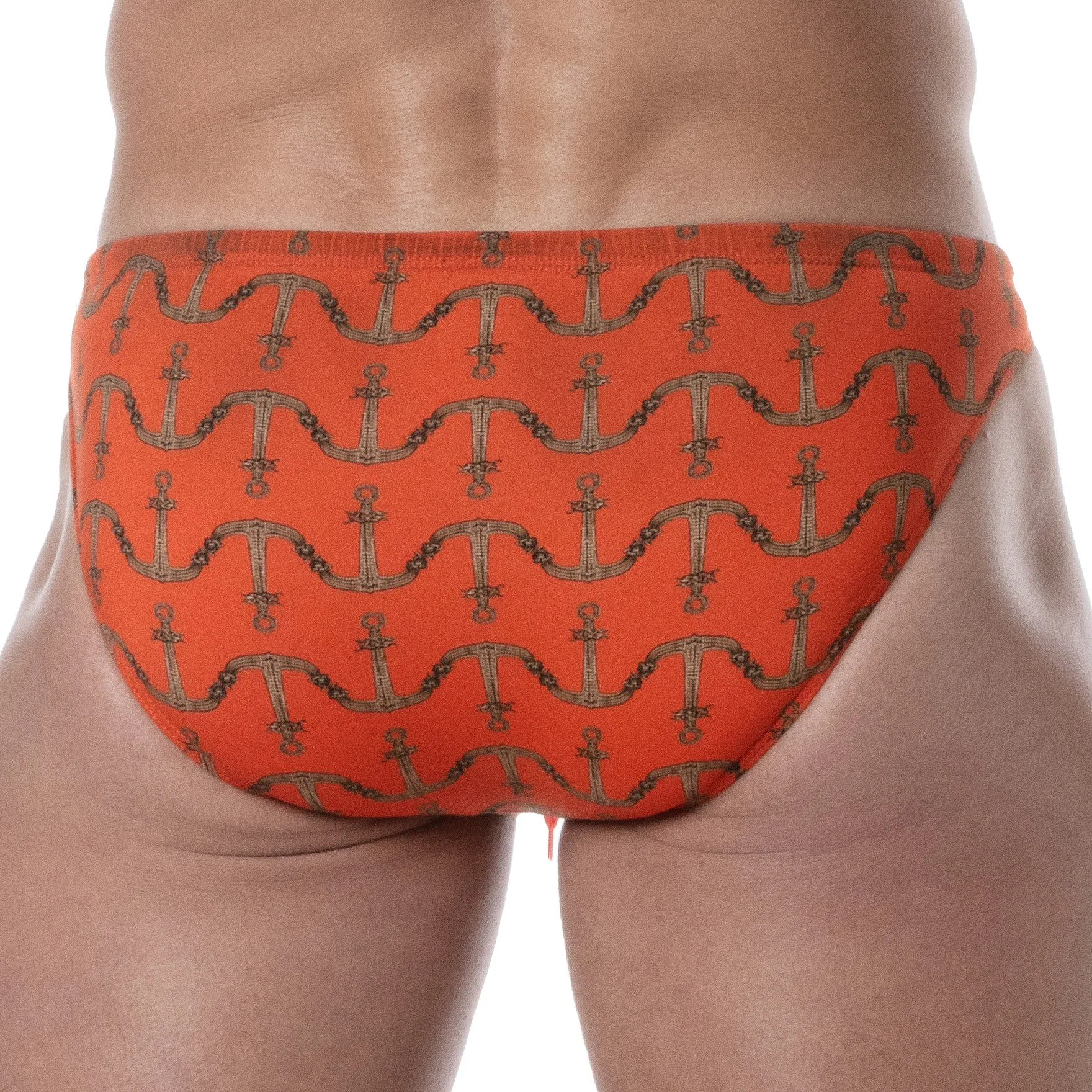 Mini Slip de bain Tof Paris Print - orange - TOF Paris : vente slip...