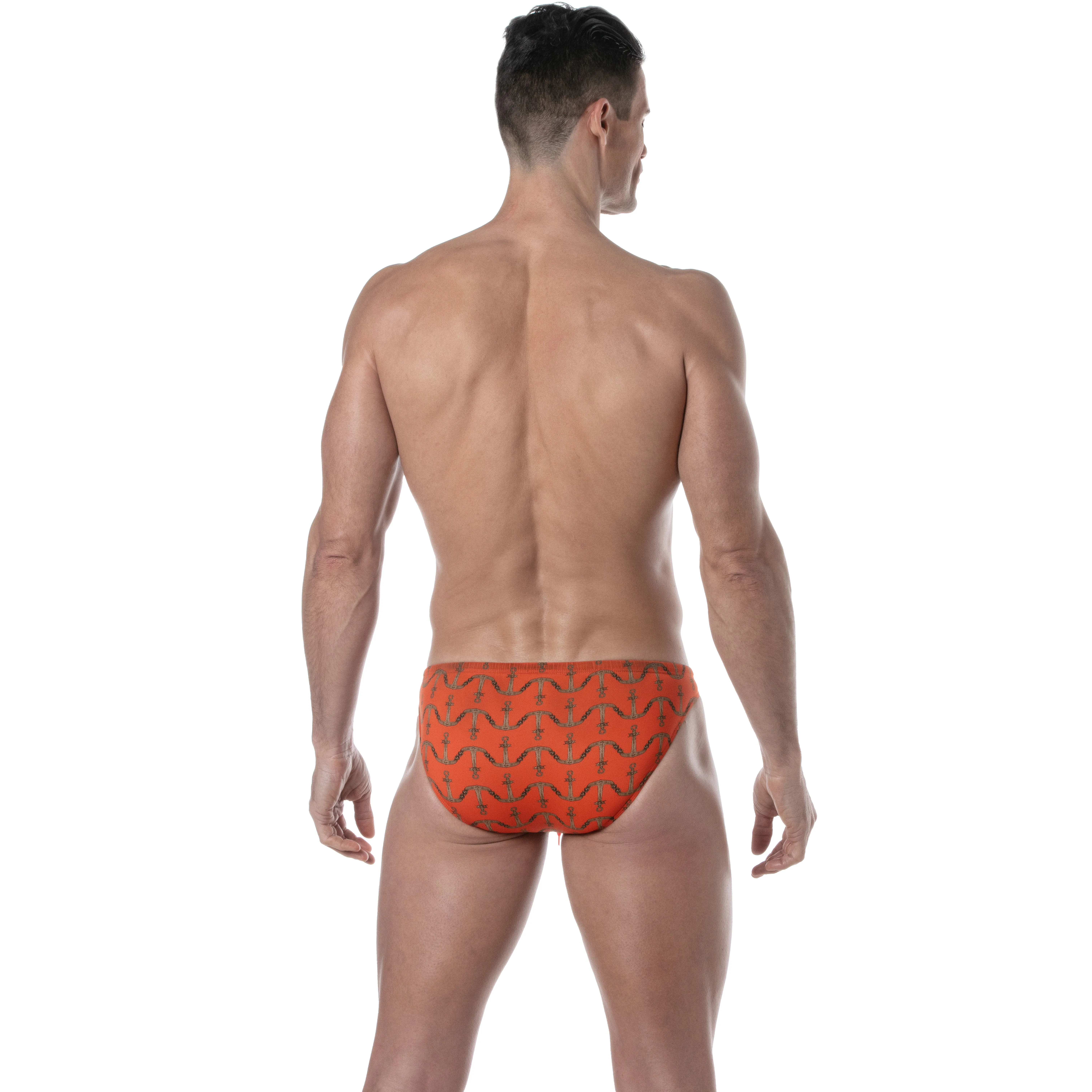 Mini Slip de bain Tof Paris Print - orange - TOF Paris : vente slip...