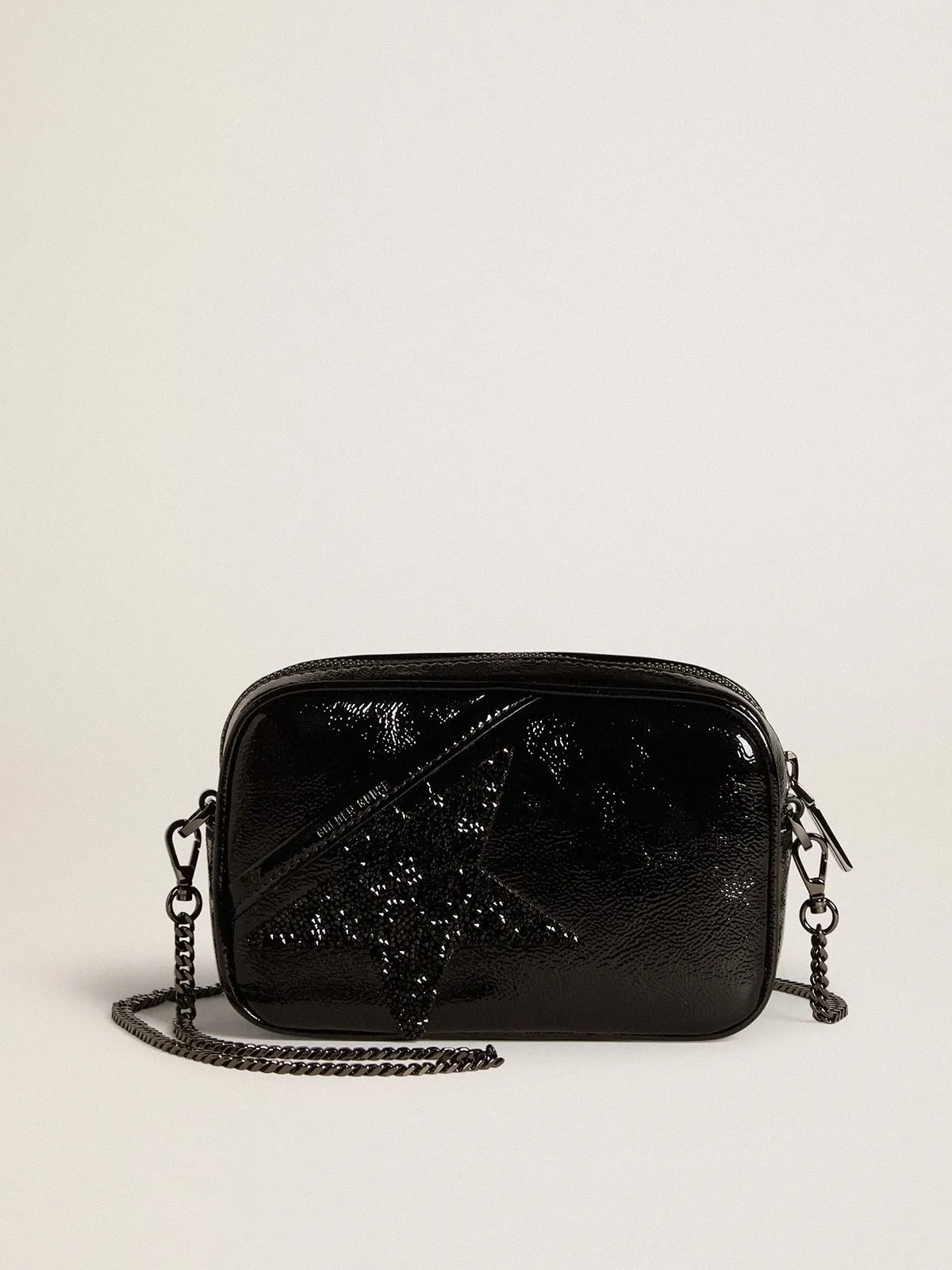 Mini Star Bag en cuir noir avec étoile en cristaux Swarovski | Golden Goose