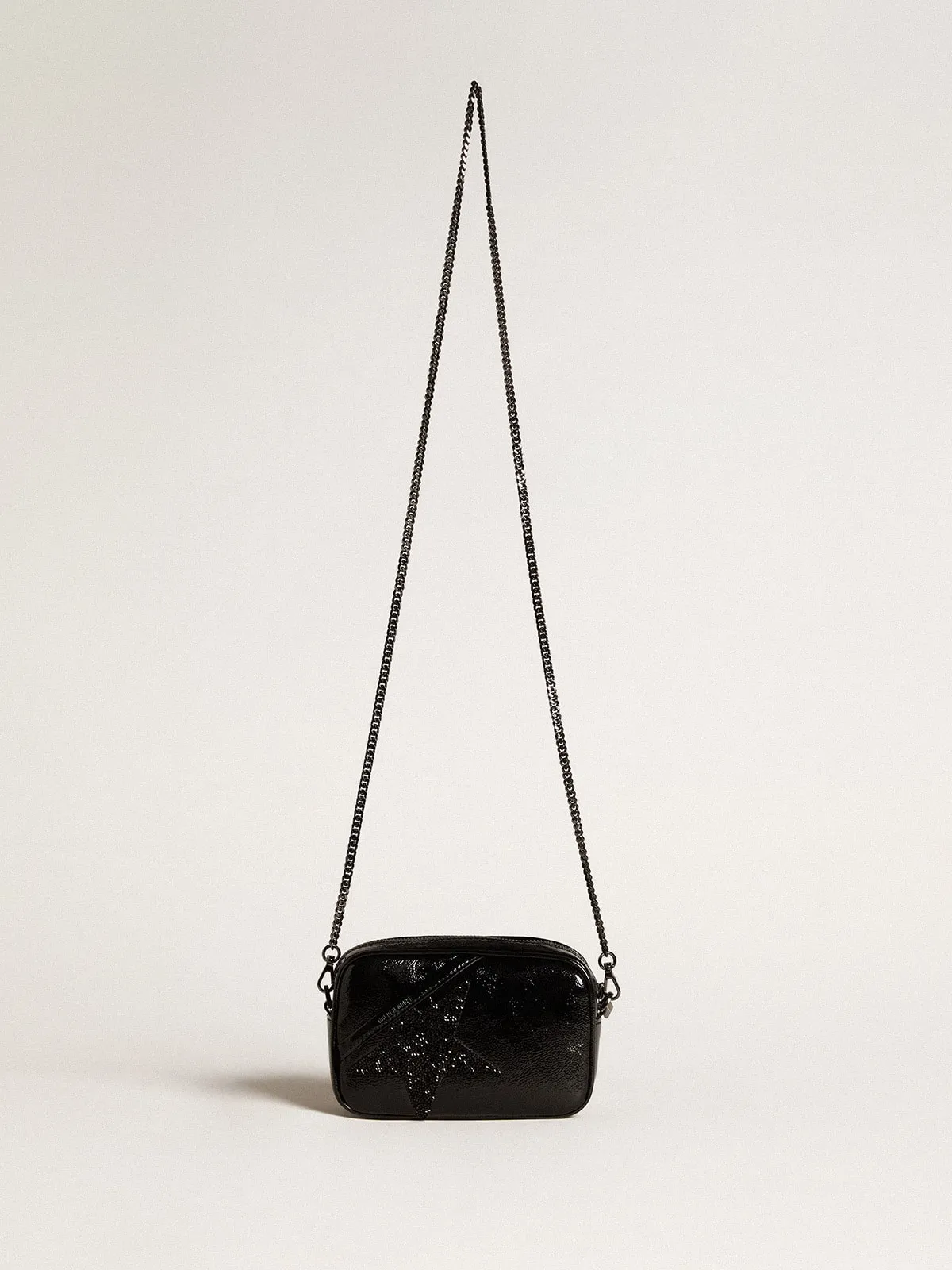 Mini Star Bag en cuir noir avec étoile en cristaux Swarovski | Golden Goose