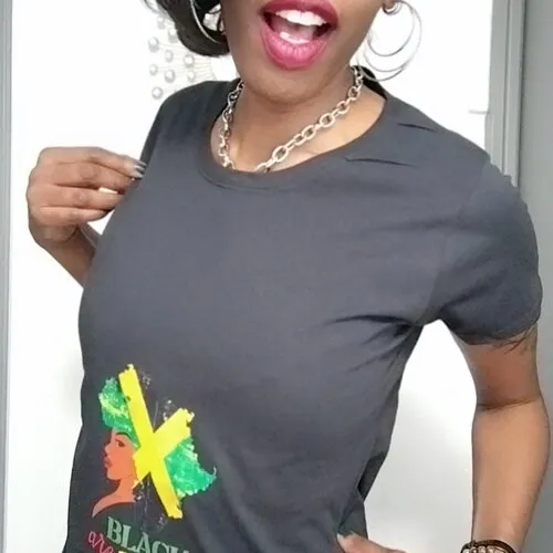 Original t-shirt femme imprime !! black are beautiful !! en coton noir imprime taille:40 belicious-delicious-creation