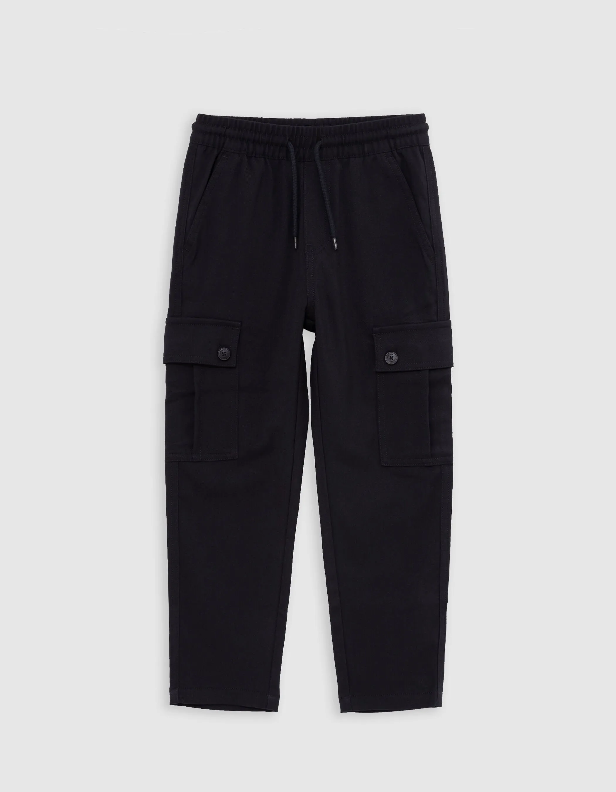 Pantalon BATTLE noir taille élastiquée garçon