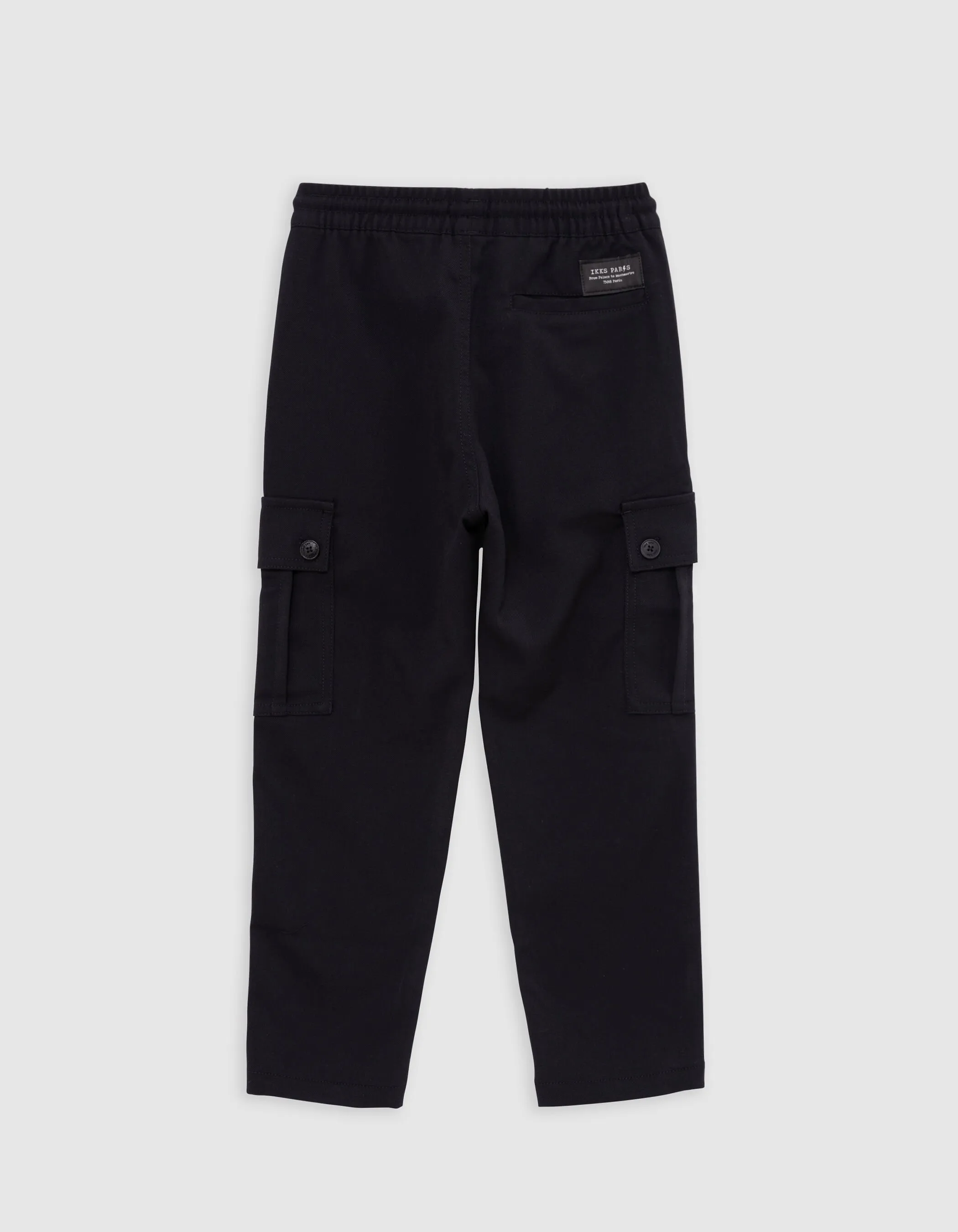 Pantalon BATTLE noir taille élastiquée garçon