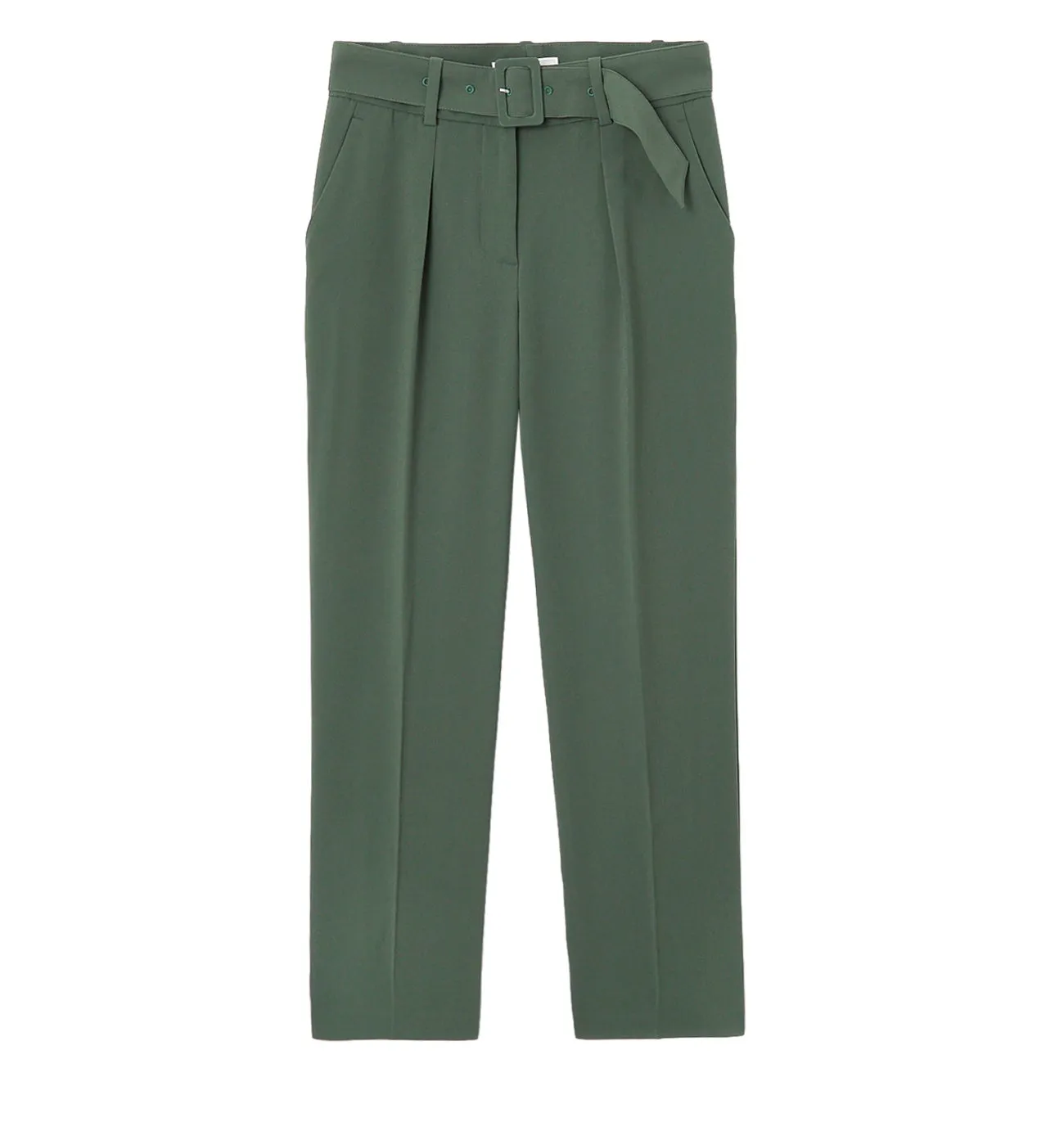 Pantalon chic taille haute - Vert foncé